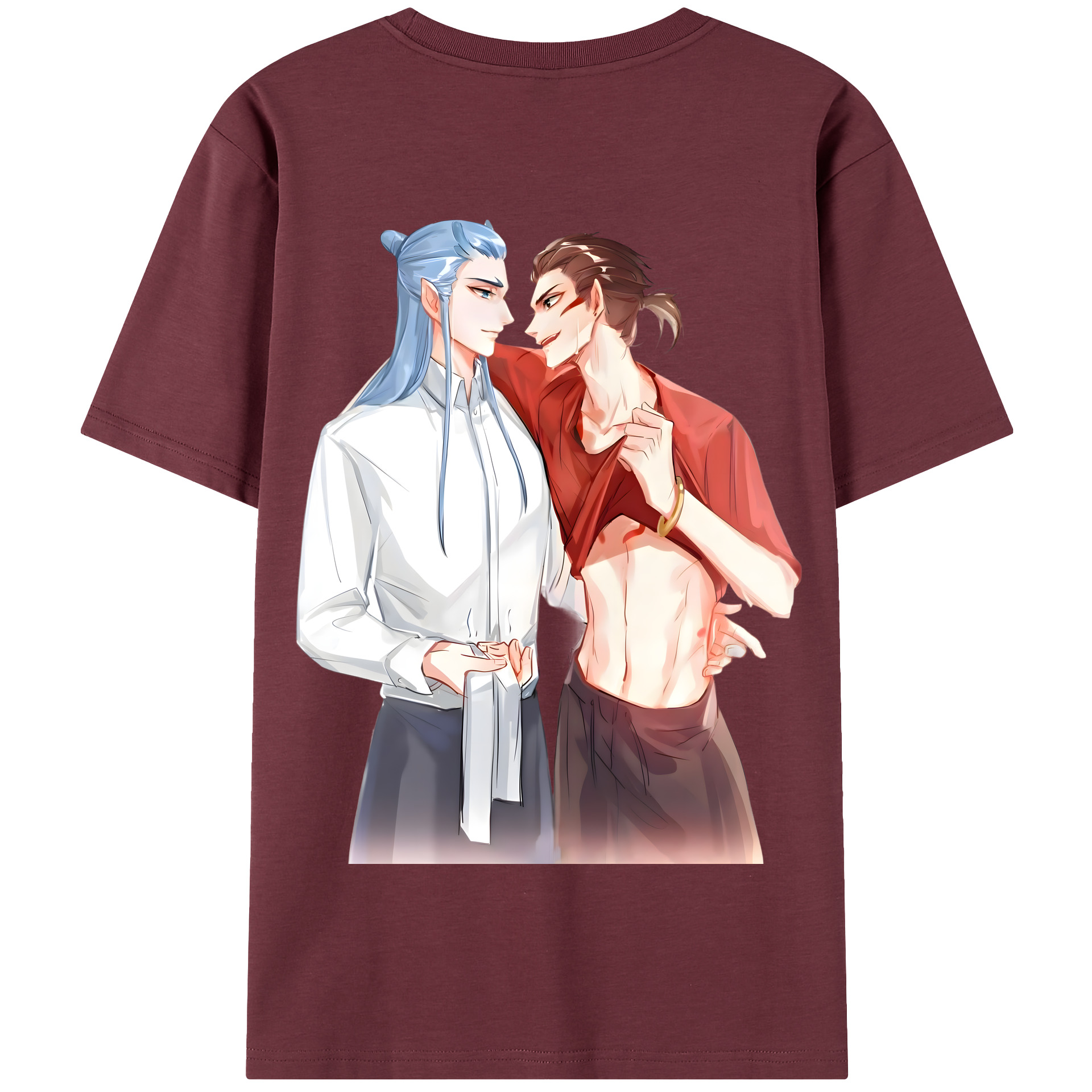 （画像用） Ne Zha 2 ナタ 魔童の大暴れ 綿100％半袖Tシャツ（背面プリント）